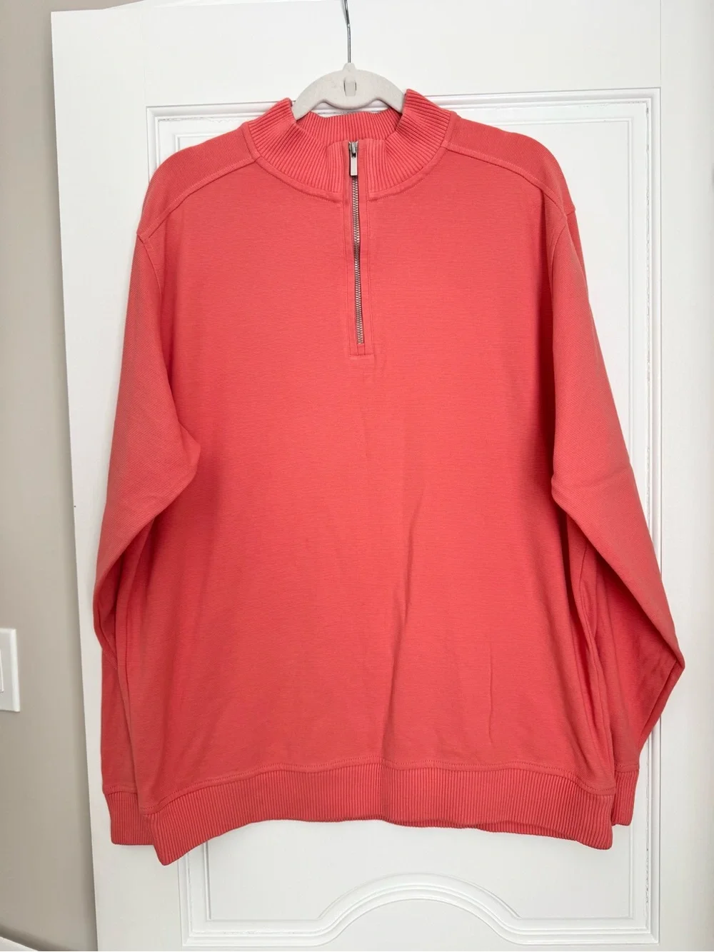 Cutter & Buck Bayview Quarter Zip Pullover Sweater in Sod size XL Tall